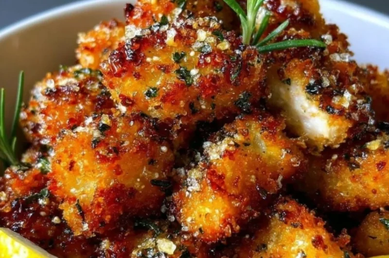 Air Fryer Lemon Chicken Bites - crispy, juicy chicken with zesty lemon flavor