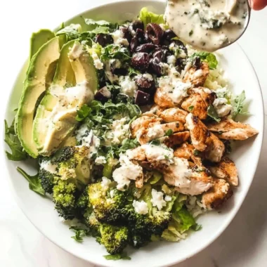 Healthy black bean, avocado, and chicken bowls for a nutritious meal