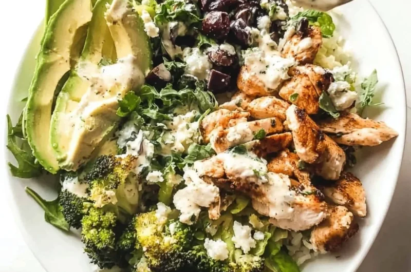 Healthy black bean, avocado, and chicken bowls for a nutritious meal