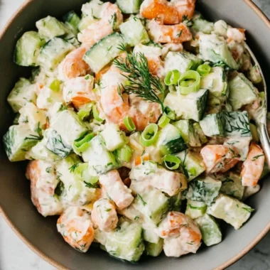 Fresh Cucumber Shrimp Salad with vibrant vegetables and shrimp