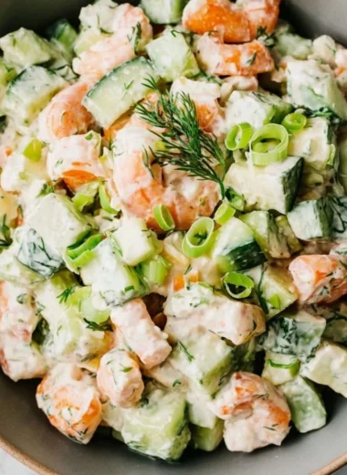 Fresh Cucumber Shrimp Salad with vibrant vegetables and shrimp