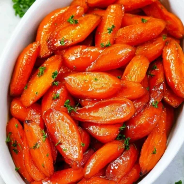 Delicious brown sugar glazed carrots served as a side dish