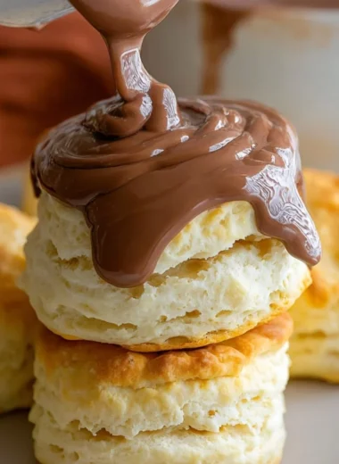 Delicious creamy Southern chocolate biscuit gravy served in a bowl