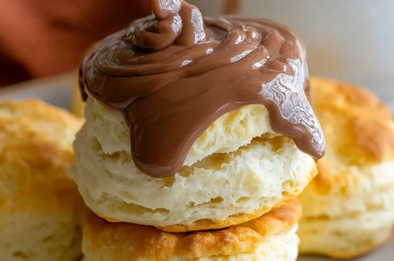 Delicious creamy Southern chocolate biscuit gravy served in a bowl