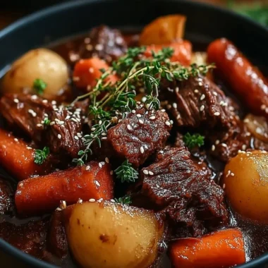 Delicious Korean Style Pot Roast with tender meat and aromatic spices