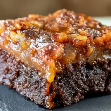 Decadent pecan pie brownies topped with crunchy pecans and rich chocolate.