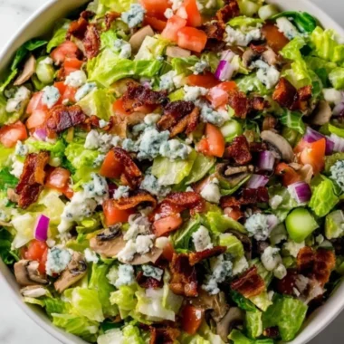Ruth's Chris signature chopped salad featuring fresh vegetables and dressing