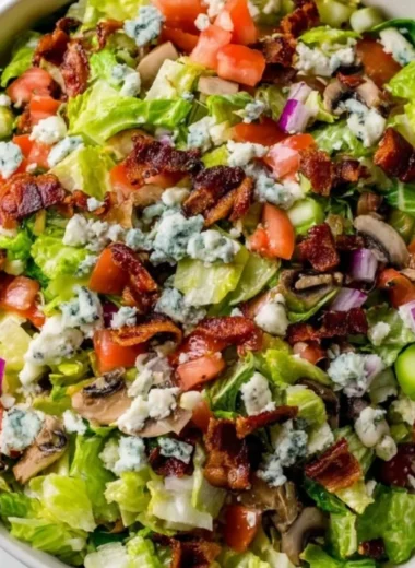 Ruth's Chris signature chopped salad featuring fresh vegetables and dressing