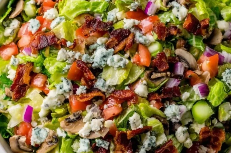 Ruth's Chris signature chopped salad featuring fresh vegetables and dressing