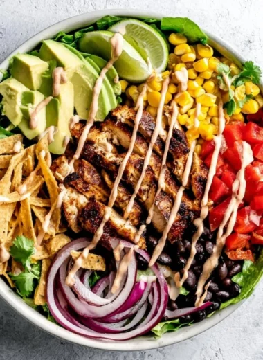 Spicy Southwest Avocado Chicken Salad with fresh ingredients and vibrant colors