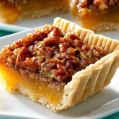 Slice of delicious Texas Pecan Pie with pecans on top
