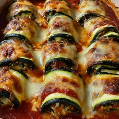 Delicious zucchini rollatini dish served on a plate