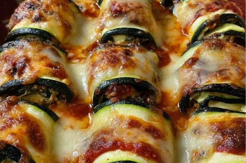 Delicious zucchini rollatini dish served on a plate