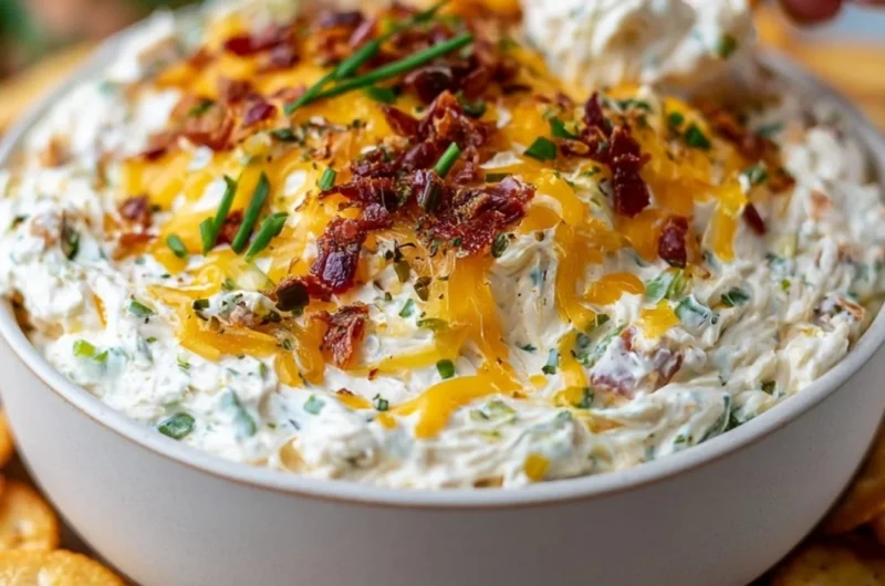 Delicious Million Dollar Crack Dip served in a bowl with chips