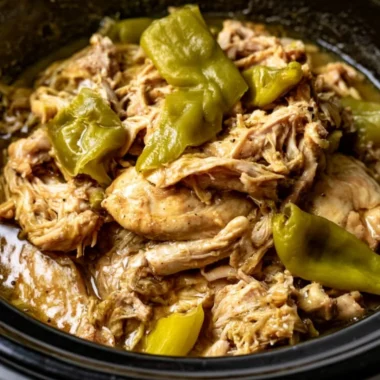 Delicious Mississippi Chicken served on a plate with herbs and spices