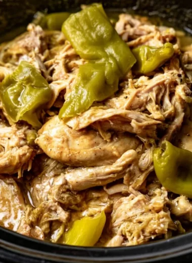 Delicious Mississippi Chicken served on a plate with herbs and spices