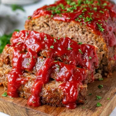 The BEST meatloaf recipe served with mashed potatoes and vegetables