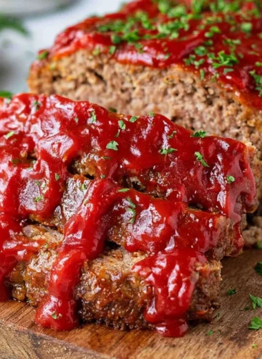 The BEST meatloaf recipe served with mashed potatoes and vegetables