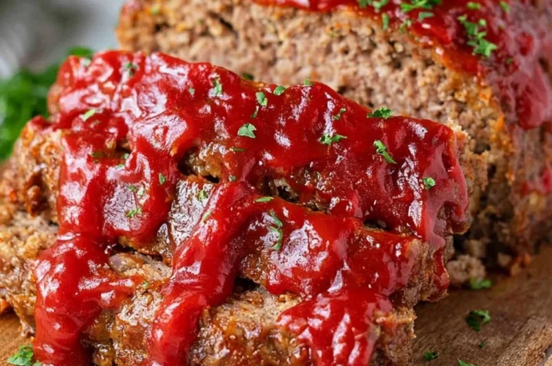 The BEST meatloaf recipe served with mashed potatoes and vegetables
